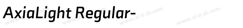 AxiaLight Regular字体转换